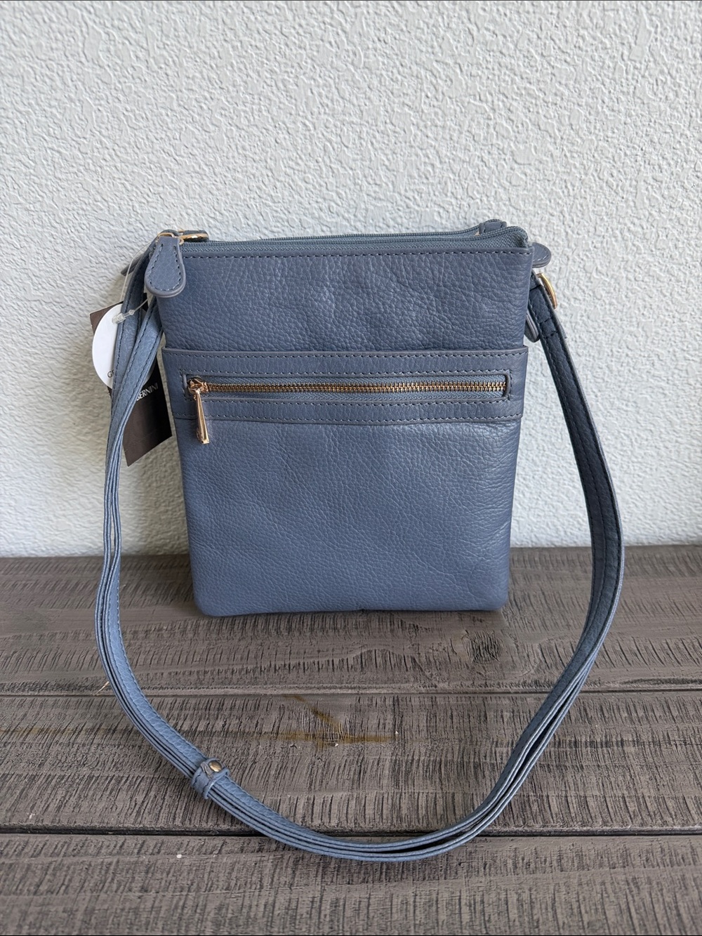 Giani Bernini Giani Bernini Triple-Zip Pebble Leather Dasher Crossbody Bag NWT